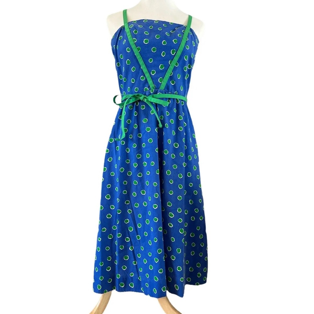 Vintage Jenni Dress strappy 60s style‎ Blue Green size 9/10 read description